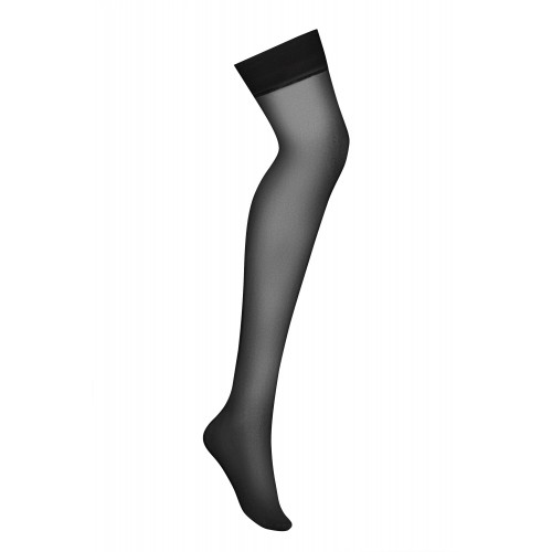 Черни чорапи за жартиери Obsessive S800 [4]