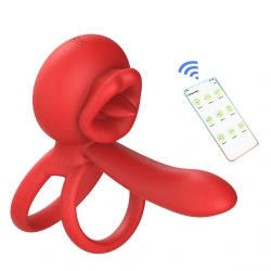 Вибриращ двоен пенис пръстен с APP Love Spouse
