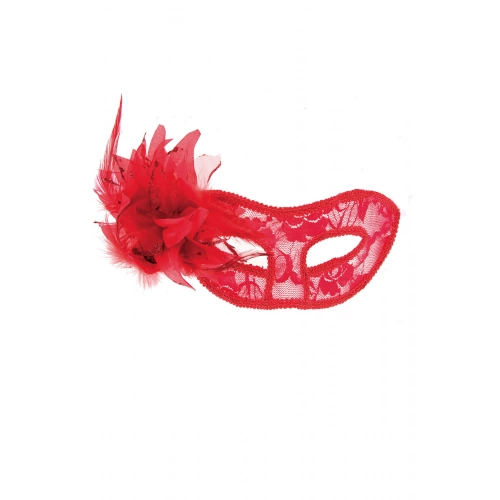 Дантелена еротична маска Traviata червена