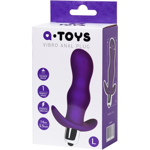 Вибрираща анална играчка от силикон A-toys Vibro Anal Plug L [8]
