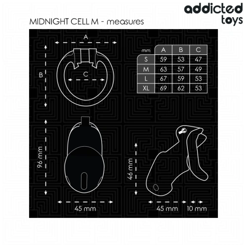 Пенис клетка Addicted Midnight Cell M [3]