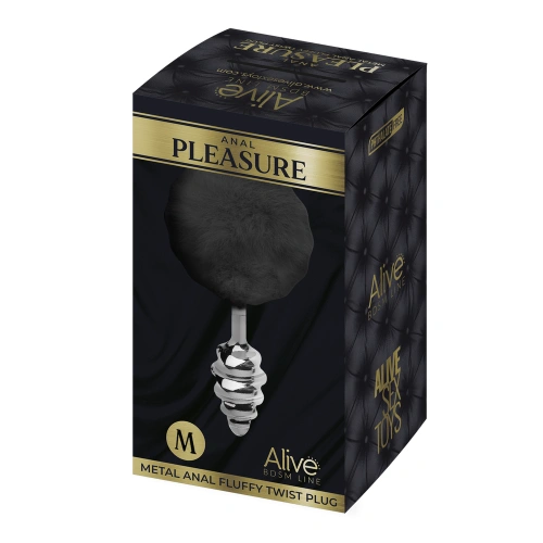 Релефна анална играчка с опашка Fluffy Twist Plug M [2]