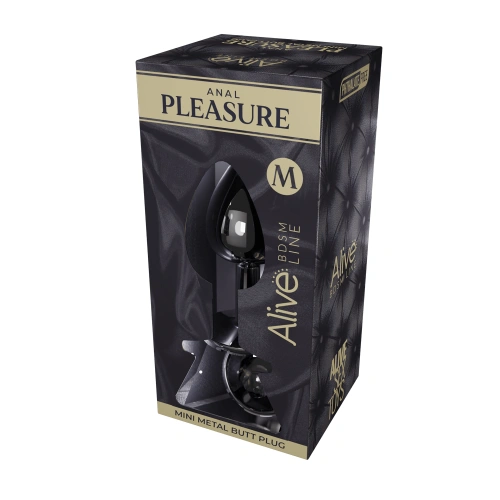 Метален разширител с черен кристал Anal Pleasure M [1]