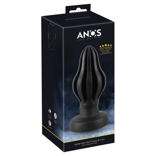 Анален разширител от мек силикон Anos Super Soft Butt Plug [9]