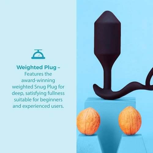 B-Vibe Snug & Tug Разширител с тежести и пенис пръстен [6]