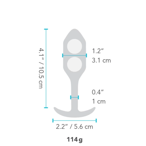 B-Vibe Snug Plug 2 анален плъг от силикон с тежести [6]