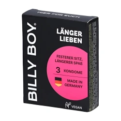9 бр. (3х3) Задържащи презервативи Billy Boy Langer Lieben