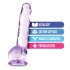 Джели дилдо Naturally Yours 8" прозрачно лилаво [3]