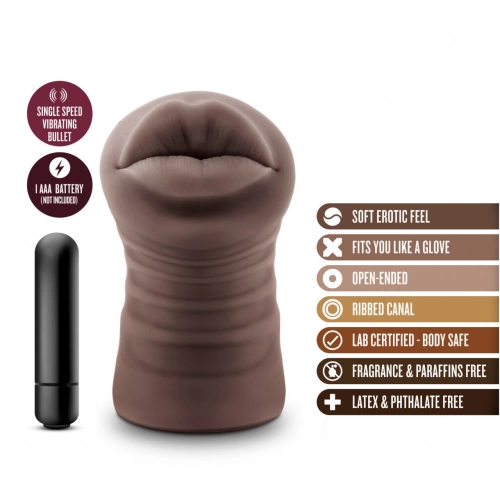 Вибриращ мастурбатор-уста Renee Hot Chocolate [4]