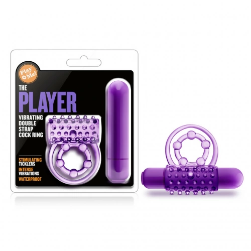 Вибриращ пенис пръстен с булет вибратор The Player [6]