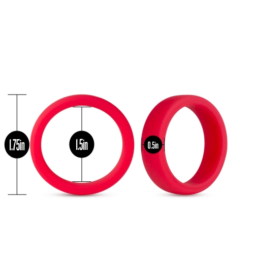 Пенис пръстен от 100% силикон Performance Go Pro червен [2]