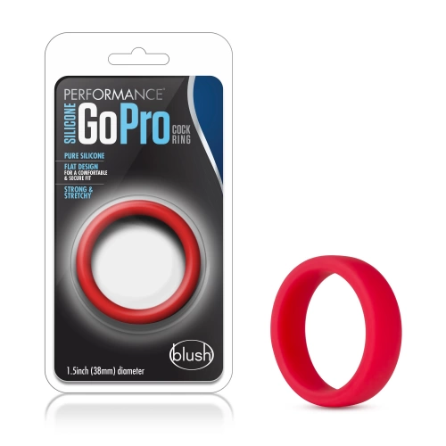 Пенис пръстен от 100% силикон Performance Go Pro червен [3]