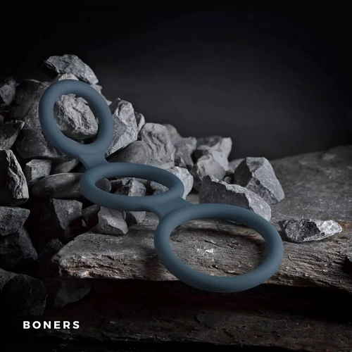 Троен пенис пръстен от силикон Boners Triple Cock Ring [4]