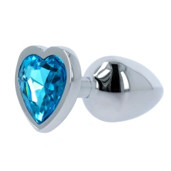 Aнален разширител със син кристал сърце Heart Plug