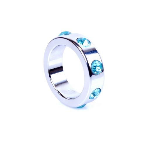 Метален пенис пръстен Blue Diamonds 4 см.