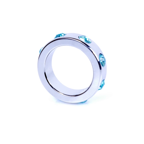 Метален пенис пръстен Blue Diamonds 4 см. [3]