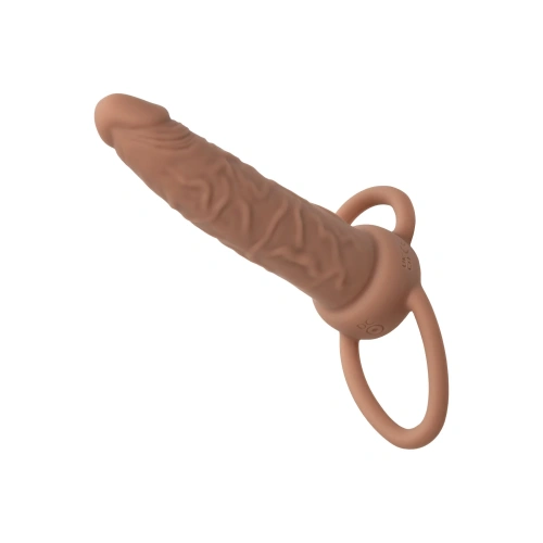 Вибриращо дилдо с пенис пръстен Dual Penetrator мока [5]