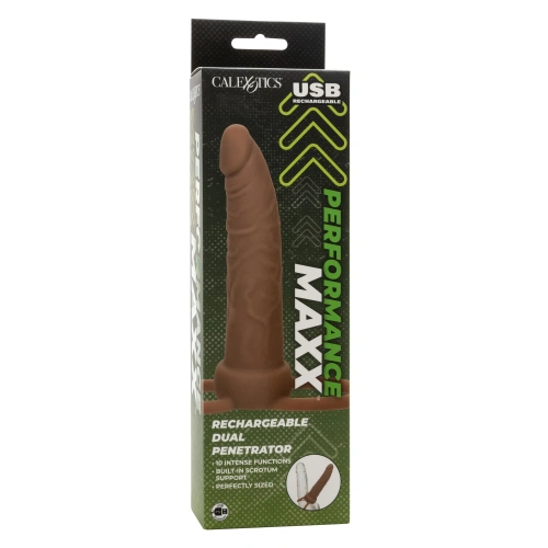 Вибриращо дилдо с пенис пръстен Dual Penetrator мока [12]