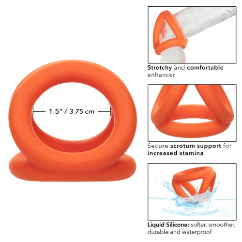 Троен пенис пръстен от силикон Calexotics Alpha Tri-Ring [5]