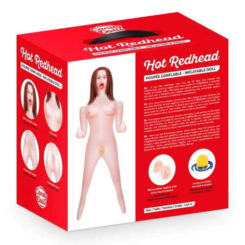 Надуваема секс кукла с вагина и анус от кибер кожа Hot Redhead [7]