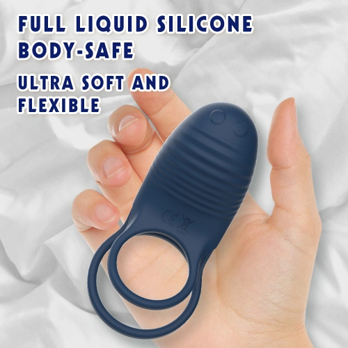 Презаредим вибриращ двоен пенис пръстен Ecstasy [10]