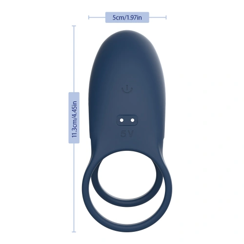 Презаредим вибриращ двоен пенис пръстен Ecstasy [6]