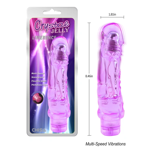 Дебел джели вибратор Crystal Limerence [1]