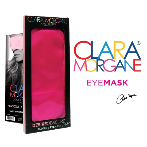 Сатенена маска за очи Clara Morgane розова [2]
