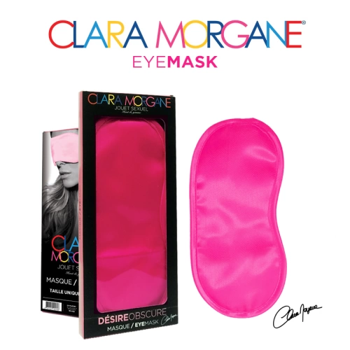 Сатенена маска за очи Clara Morgane розова [1]