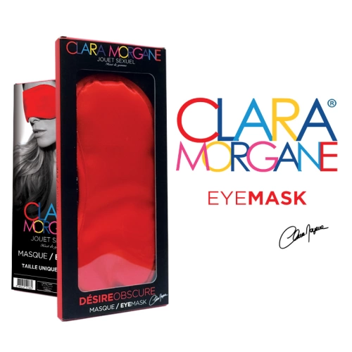 Сатенена маска за очи Clara Morgane червена [2]