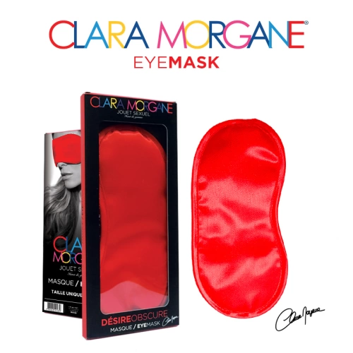 Сатенена маска за очи Clara Morgane червена [1]