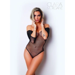 Еротично мрежесто боди с кристали Clara Morgane 98003