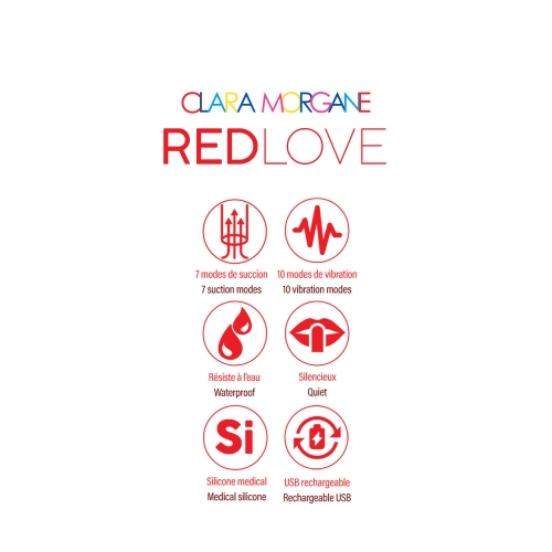 Презаредим 2в1 рабит вибратор от силикон Red Love червен [3]