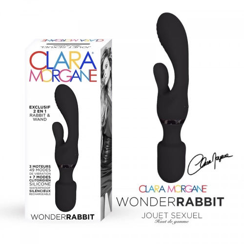 2 в 1 Рабит вибратор и wand масажор Wonder Rabbit черен [2]