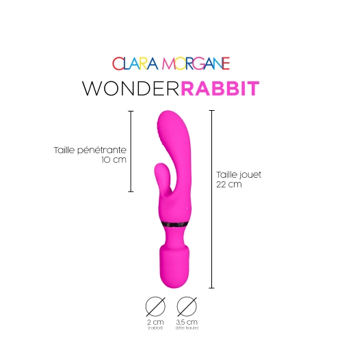 2 в 1 Рабит вибратор и wand масажор Wonder Rabbit розов [1]