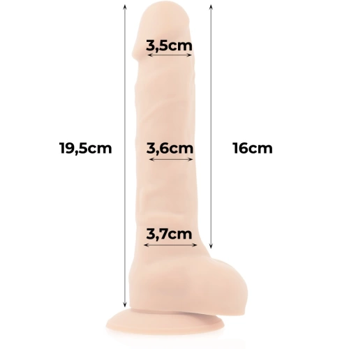 Реалистично гъвкаво дилдо с тестиси от силикон Cock Miller 19,5 см. [5]