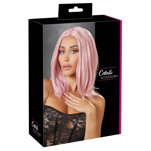 Перука - средно дълга розова коса Cottelli 30 см [2]