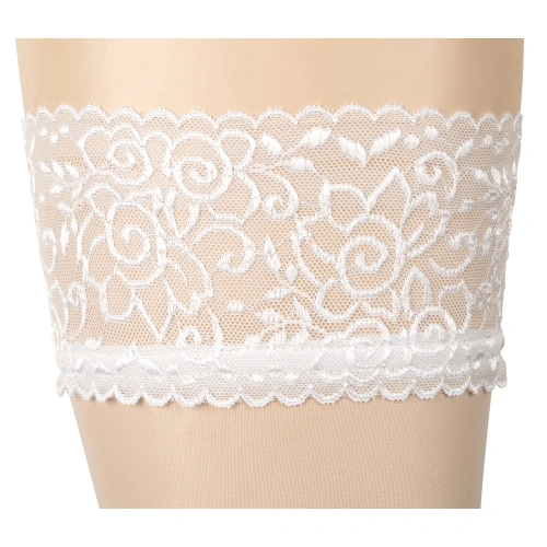 Чорапи със силиконова лента Cottelli бели [3]