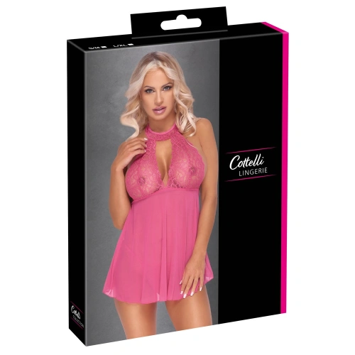 Нощница и прашки Cottelli Babydoll розови [7]