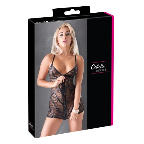 Дантелена мини рокля с цип Cottelli [5]
