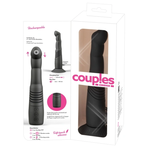 Тласкащ унисекс G и P-спот вибратор Couples Choice [11]