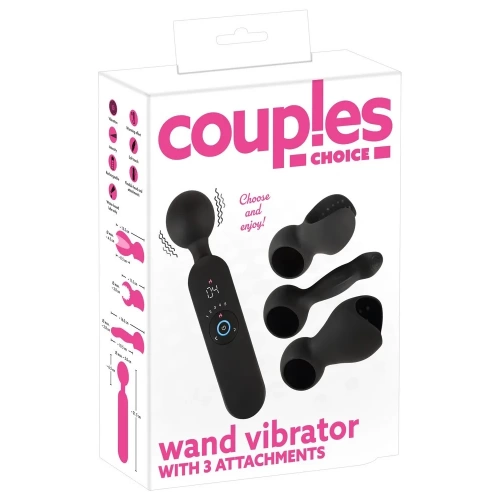 Wand масажор с 3 приставки и затопляне Couples Choice [11]