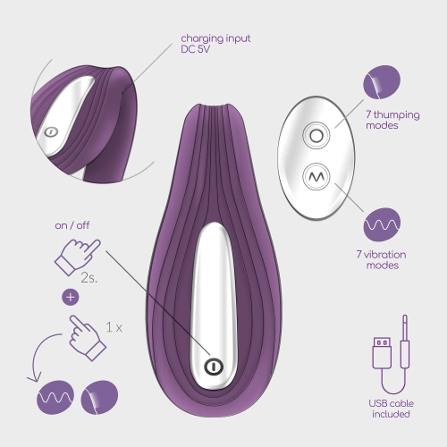 Вибратор за двойки с дистанционно Pleasuriser [9]