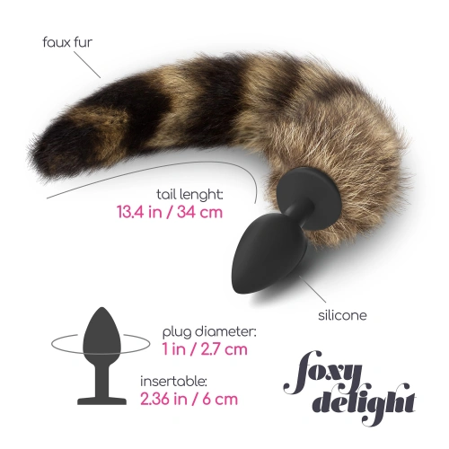 Силиконов анален разширител с лисича опашка Fox Delight [4]
