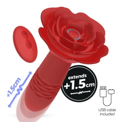 Вибриращ анален плъг с тласъци и дистанционно Romeo