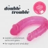 Малко двойно джели дилдо Double Trouble розово [2]