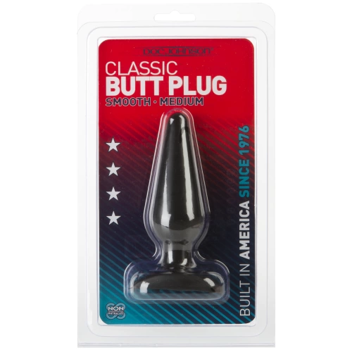 Butt Plug Среден Черен Doc Johnson Classic [2]