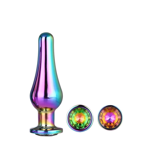 Комплект от 3 бр. многоцветни метални анални разширители с кристал Gleaming Love [1]
