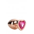 Метален анален разширител с розов кристал сърце Rose Gold M [2]