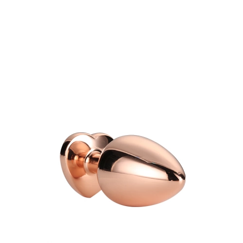 Метален анален разширител с розов кристал сърце Rose Gold M [3]